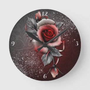 *Rose -Round (Medium) Clock