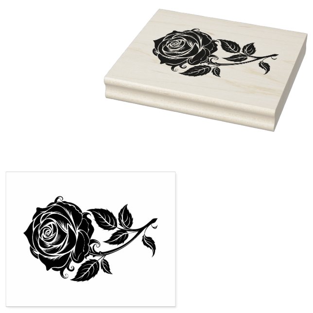 Rose Rubber Stamp (Stamped)
