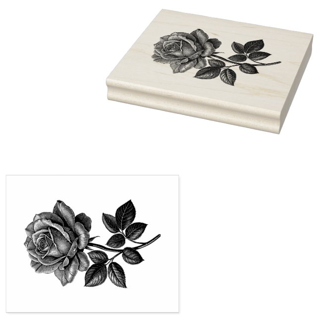 Rose Rubber Stamp (Stamped)