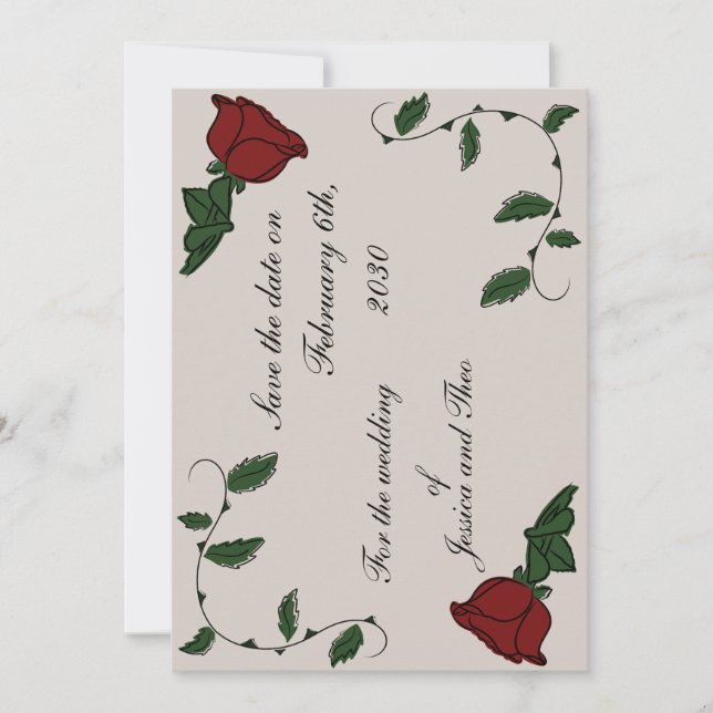 Rose save the date (Front)