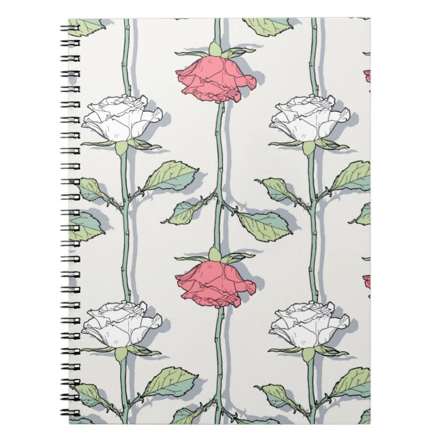 Rose seamless Pattern Notebook (Front)