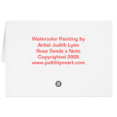 Rose Sends a Note Cards (Back Horizontal)