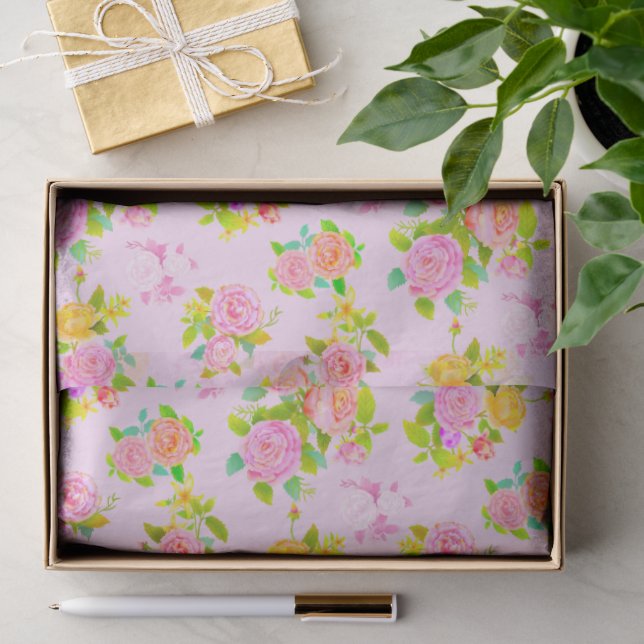 Rose Shabby Vintage Pink Tissue Paper (Gift)