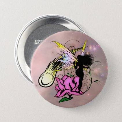 Rose Shadow Fairy Pinback Button
