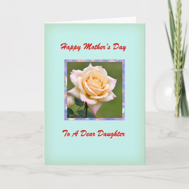 Rose Shimmer Mothers Day Card (Front)