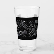 Rose Sketch and Starlight Silkscreen glassware