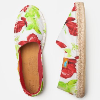 Rose Skulls Colorful Pattern Espadrilles by opheliasart at Zazzle