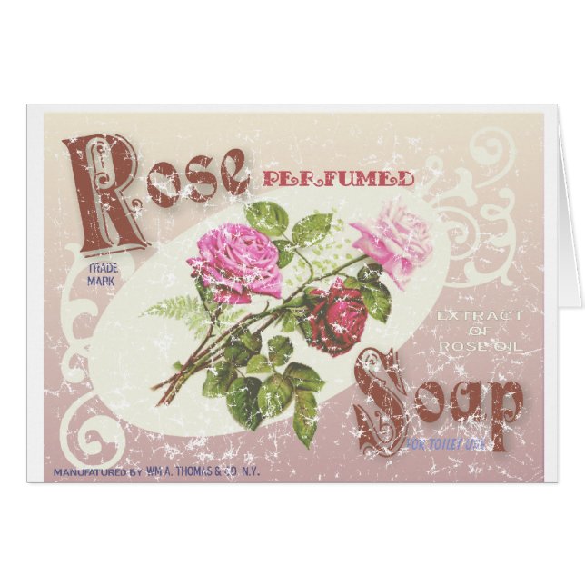 Rose Soap- distressed Cards (Front Horizontal)