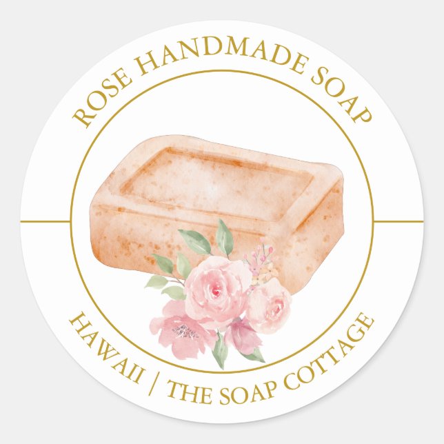 Rose Soap label (Front)