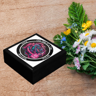 Rose Sobriety Chip 12-Step Recovery Gift Box