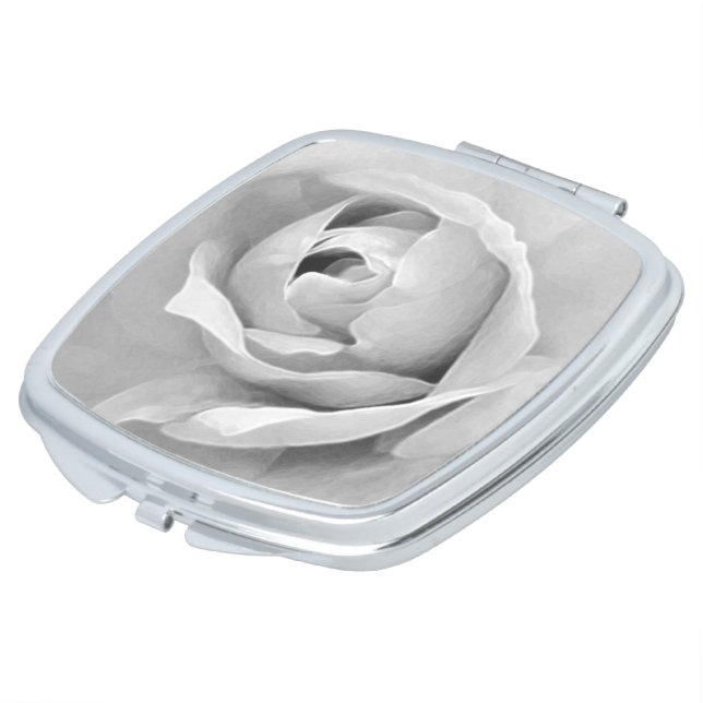 Rose Soft Monochrome Heart Mirror For Makeup (Turned)