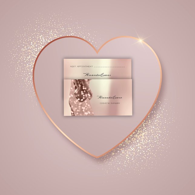 Rose Spark  Body Beauty Surgery Cosmetology Appointment Card (Rose Spark Body Beauty Surgery Cosmetology Appointment Card)