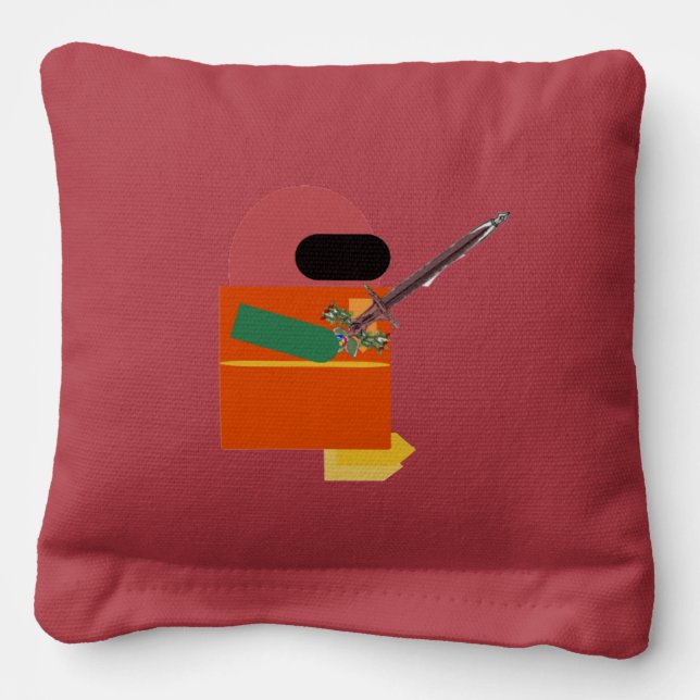 Rose stamp cornhole bags (Front)