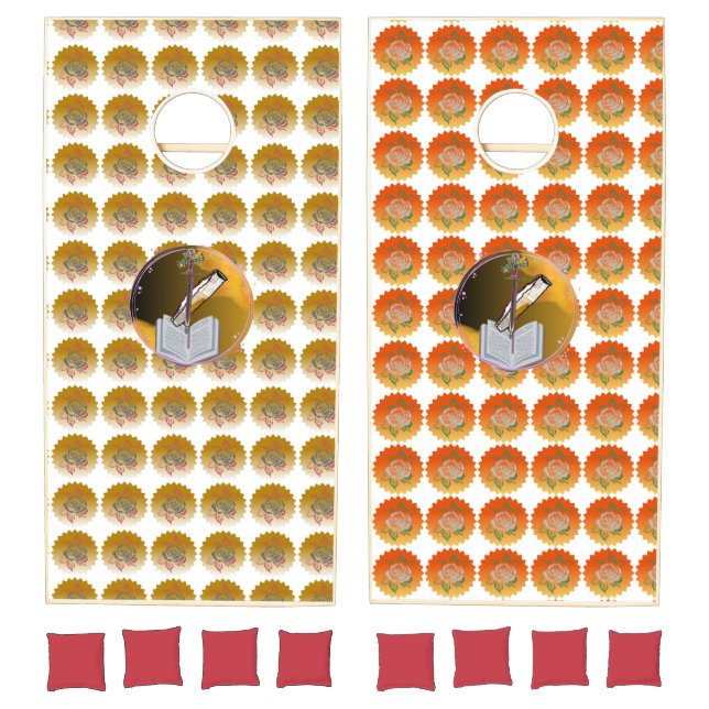 Rose stamp cornhole set (Set)