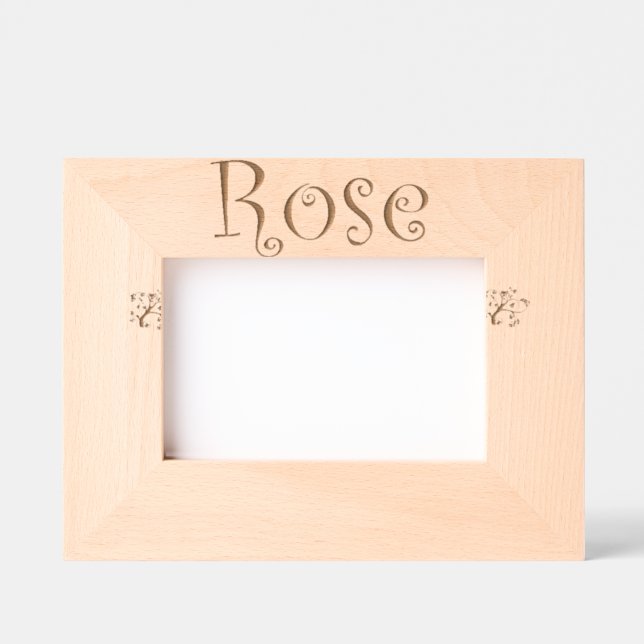 "Rose" Standing Photo Frame – Newborn Gift (Front)
