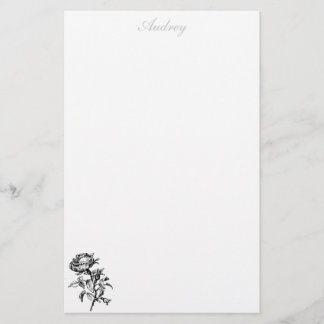 Rose Stationery - Personalized