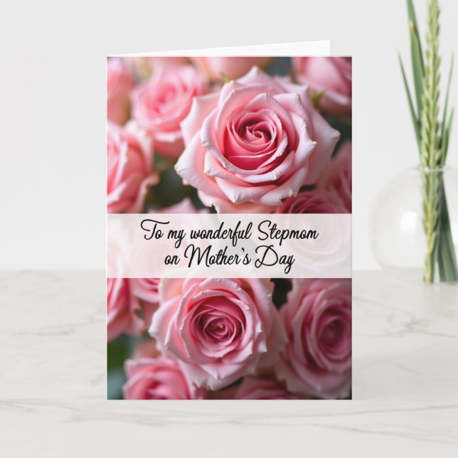 Rose Stepmoms Day Greeting Card (Front)