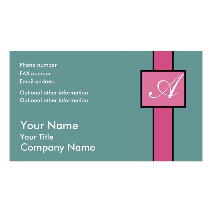 Rose stripe   blue   business card template