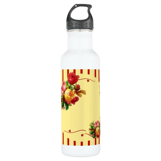 Rose Stripe Drink Bottle (Front)