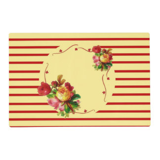 Rose Stripe Laminated Placemat