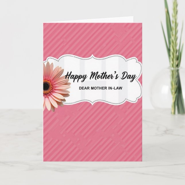 Rose Stripe Mothers Day Card (Front)