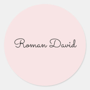 Rose Sugar Pinkish personalized Classic Round Sticker