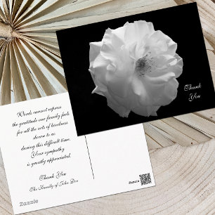 Rose Sympathy Thank You Postcard