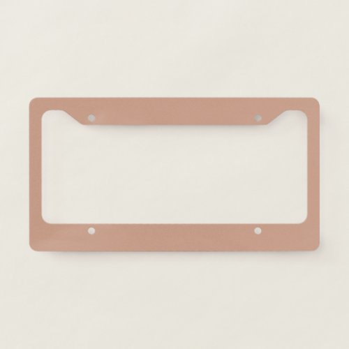 Rose Tan Solid Color License Plate Frame
