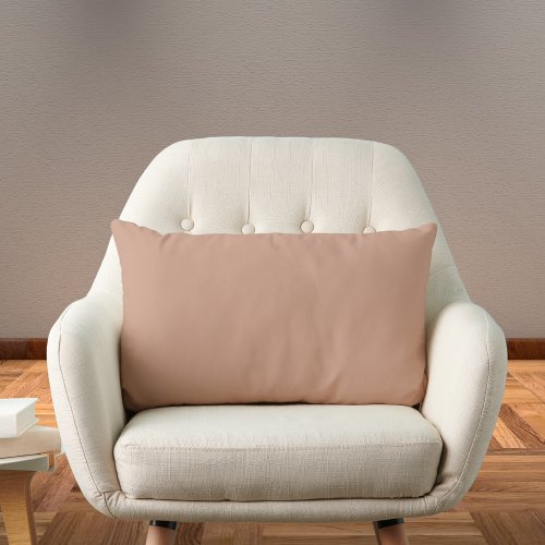 Rose Tan Solid Color Lumbar Pillow