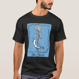 Rose Tarot Card The Moon Mystical Cards Occult T-Shirt