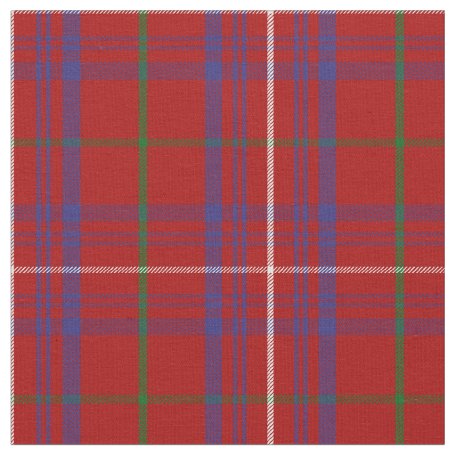 Clan Rose Tartan Fabric | Zazzle