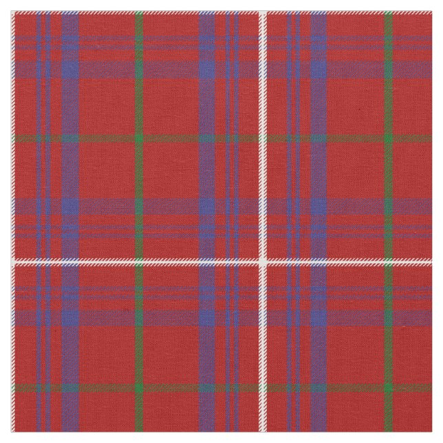 Rose Tartan Print Fabric (Close Up)