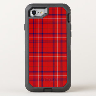 Rose tartan red blue plaid OtterBox defender iPhone SE/8/7 case