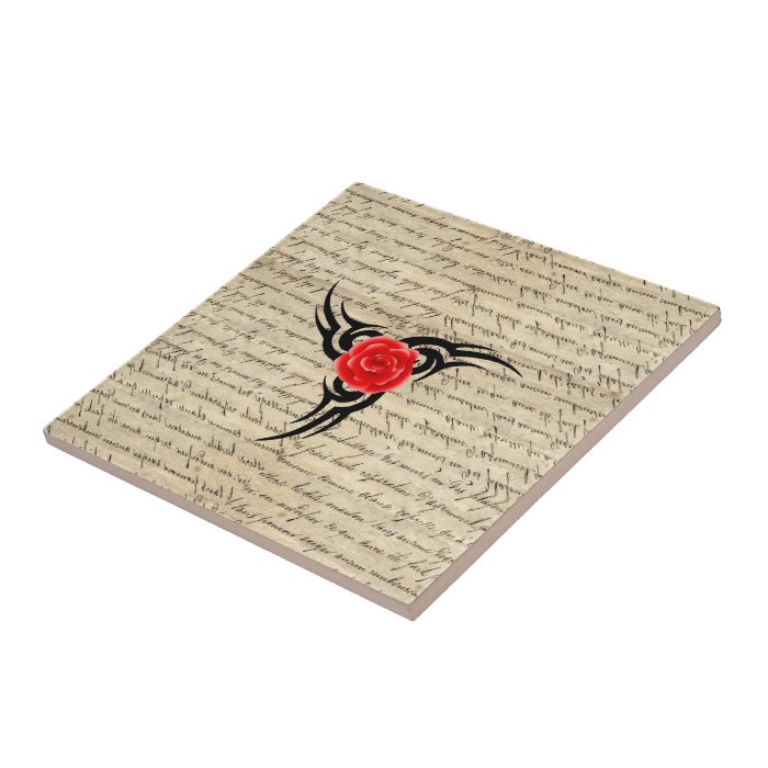 Rose Tattoo Ceramic Tiles