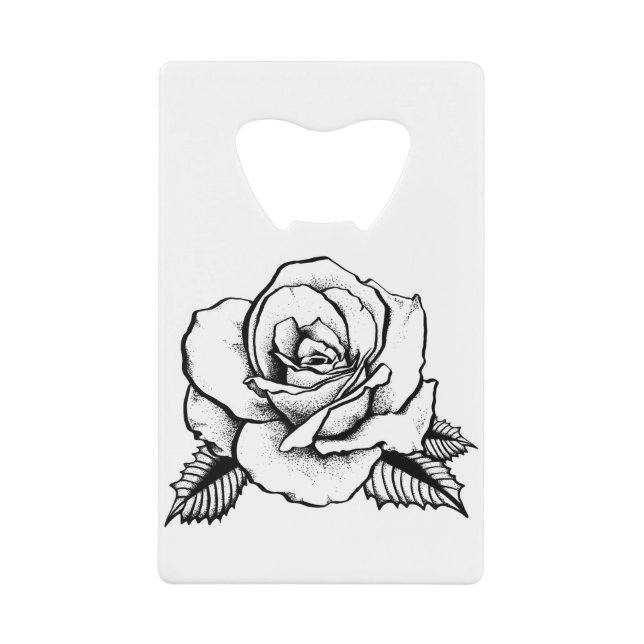 rose tattoo credit card bottle opener (Front)