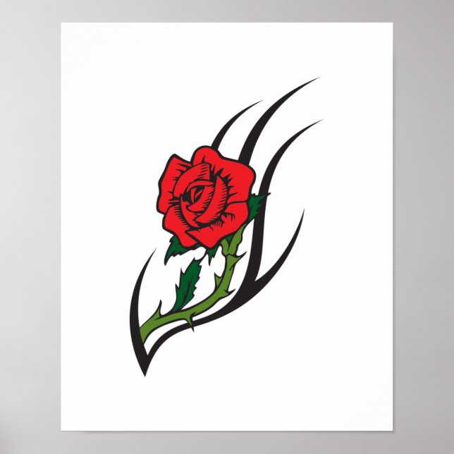 Rose Tattoo Design Poster (Front)