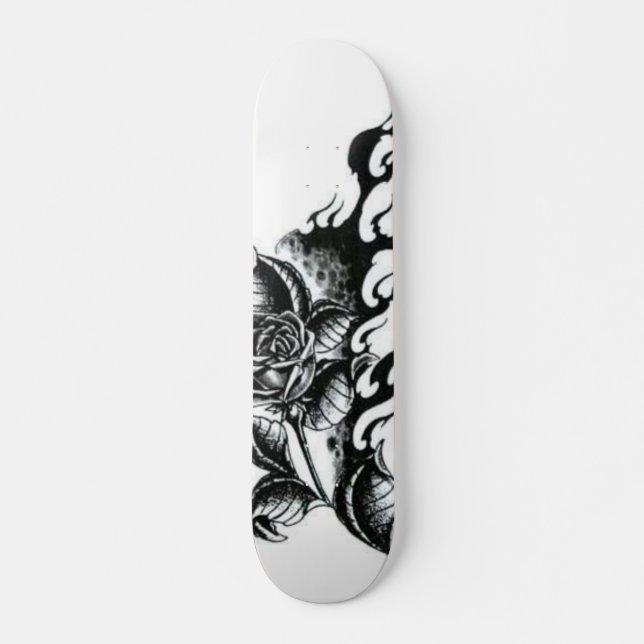 Rose-tattoo Skateboard Deck (Front)