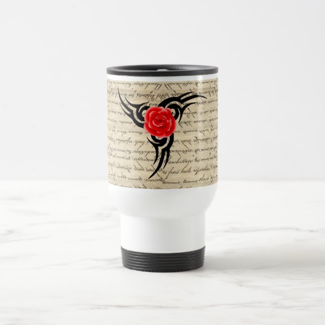 Rose Tattoo Travel Mug (Center)