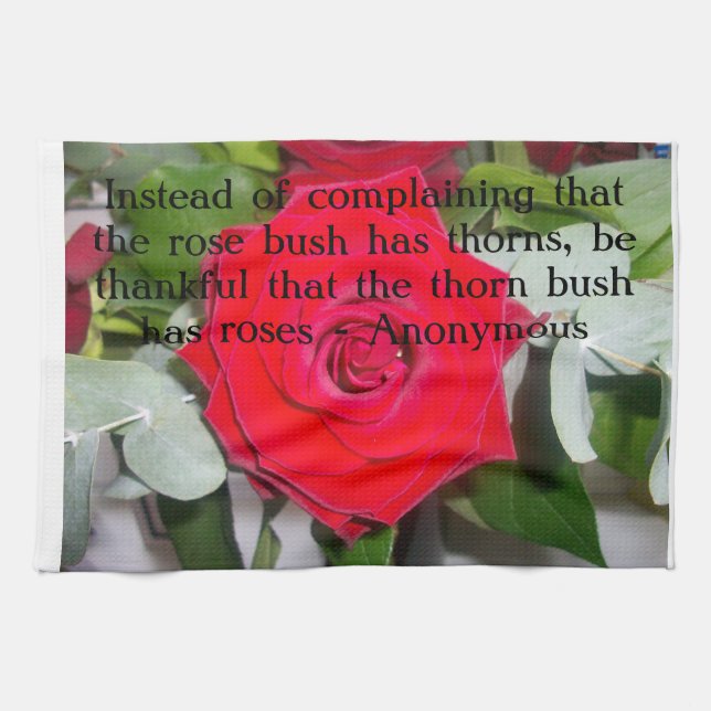 Rose Tea Towel (Horizontal)