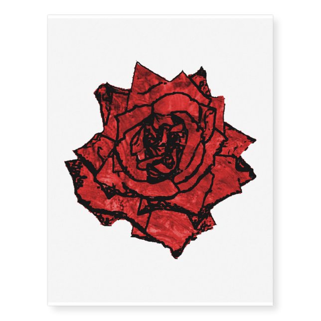 rose temporary tattoos (Front)