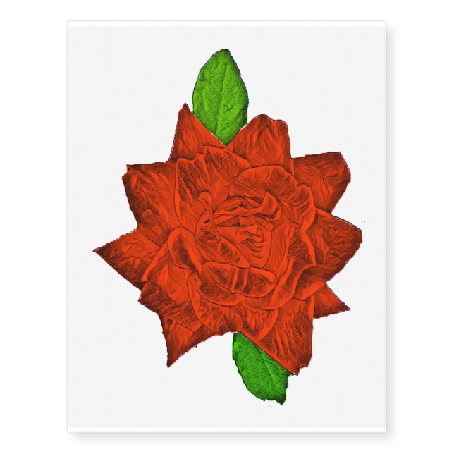 rose temporary tattoos (Front)