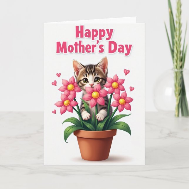 Rose Text Mothers Day Card (Front)