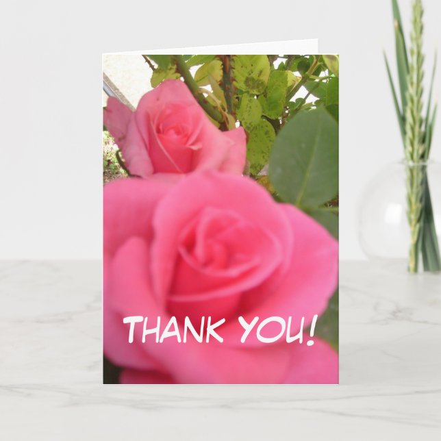 Rose Thank You Card (Front)