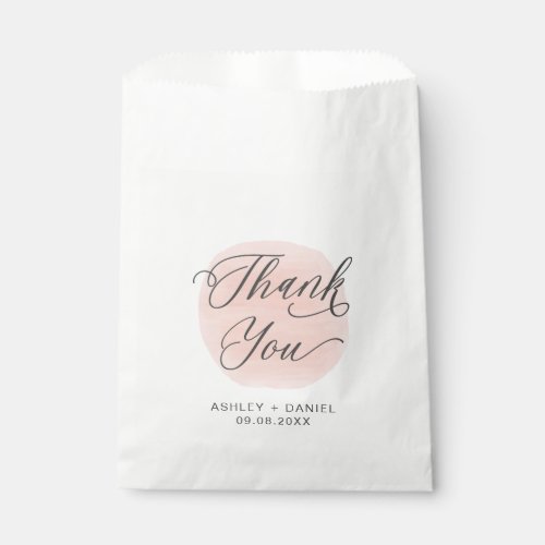 Rose Thank You Modern Wedding Treat Sacks Favor Bag