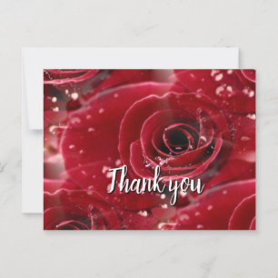 Rose thank you postcard