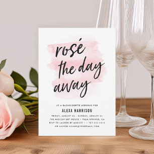 Rosé The Day Away Bachelorette Weekend Invitation