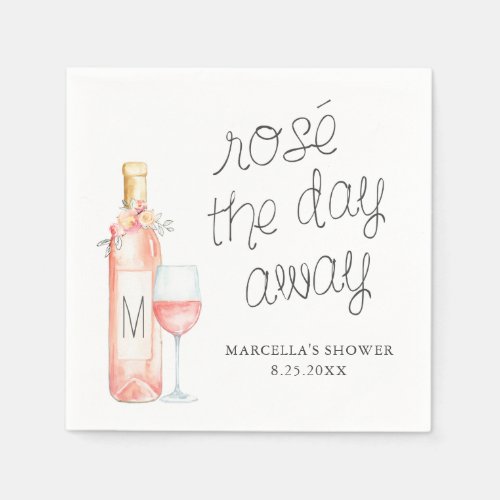 Ros the Day Away Bridal Brunch Napkins