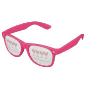 Rosé The Day Away Pink Rose Glass Wine Lover Retro Sunglasses (Angled)