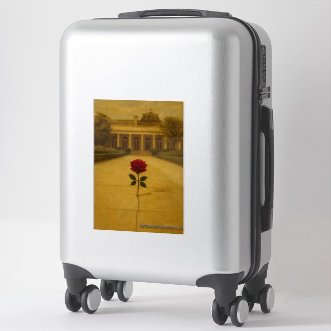 Rose Through the Crack: Back of the White House Sticker (Suitcase)