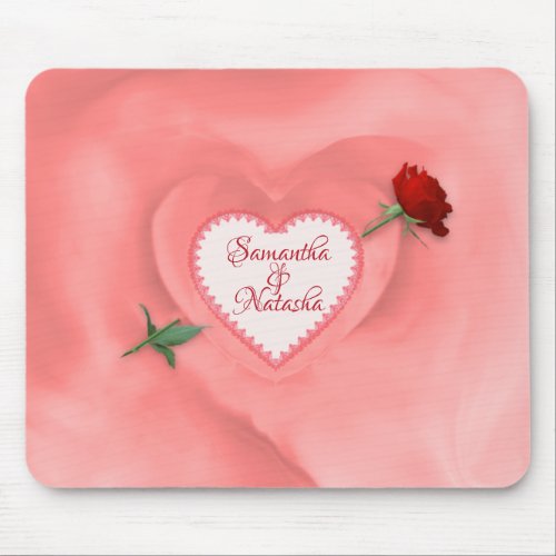  Rose Through The Heart Mouse Pad